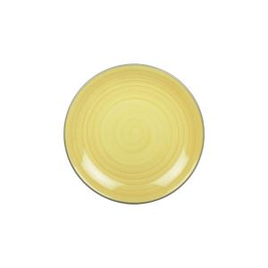 Plato de postre amarillo unicolor - coachella