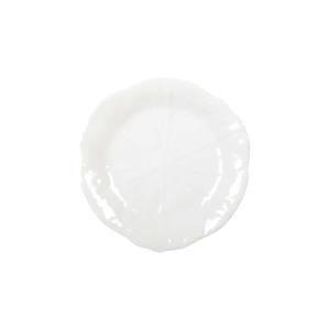 Plato de postre blanco en melamina 21x21x1.5cm