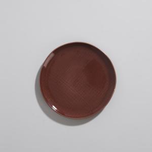 Plato de postre de cerámica color caramelo