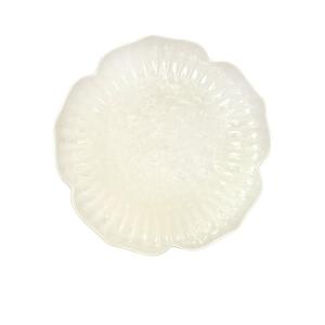 Plato de postre de porcelana blanca floral 18.5cm