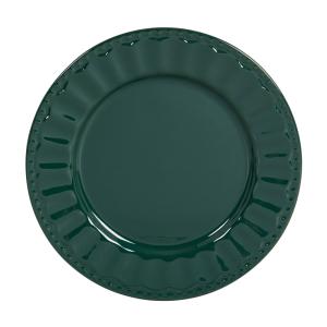 Plato de postre de porcelana verde