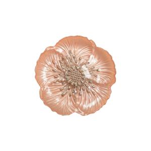 Plato de postre flor salmón
