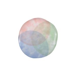 Plato de postre tricolor - Paradise - lote de 6