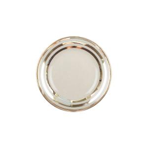 Plato de postre triple línea oro 18cm - lote de 6