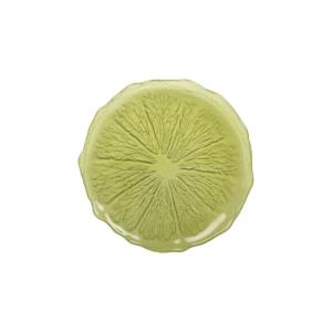 Plato de postre verde 21cm - limón