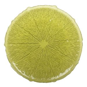 Plato de presentación verde 34cm - limón