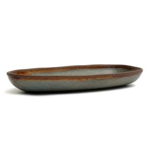 Plato de servir de gres en multicolor 34x16,5x4,1 cm