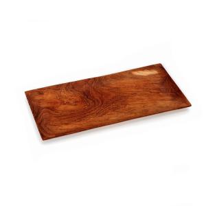 Plato de sushi de madera de teca rectangular medio