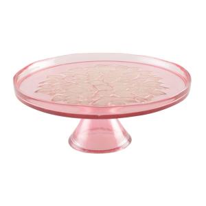 Plato de tarta sobre pie flower salmón 21cm
