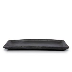 Plato de terracota en negro 25x12x2 cm
