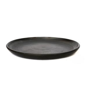 Plato de terracota en negro 30x30x3 cm