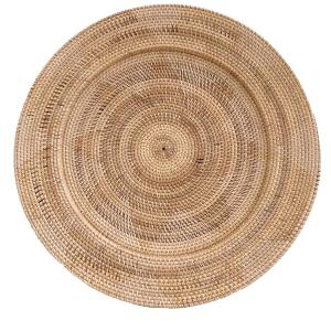 Plato decorativo de ratán beige 50 cm