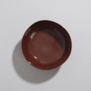 Plato hondo de cerámica color caramelo