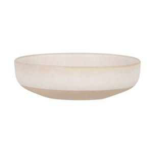 Plato hondo de gres beige