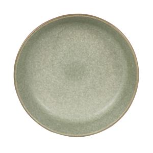 Plato hondo de gres verde