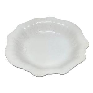 Plato hondo de porcelana blanca Floral 21.5cm - lote de 6