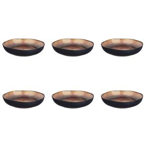 Plato hondo iris ø22,5cm - 6 piezas - marrón salvaje