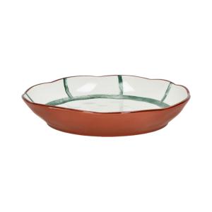 Plato hondo porcelana verde