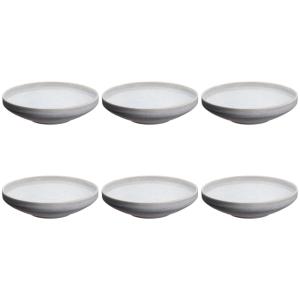 Plato hondo stone ø20cm - 6 piezas - gris luna