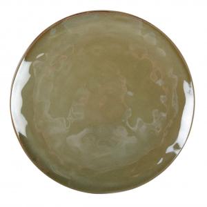 Plato llano caqui - lote de 6