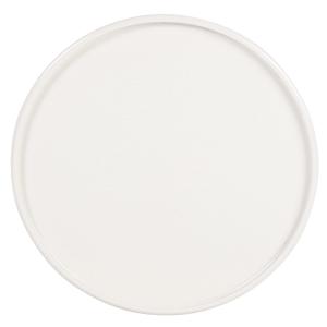Plato llano de cerámica blanca