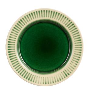 Plato llano de cerámica verde d27