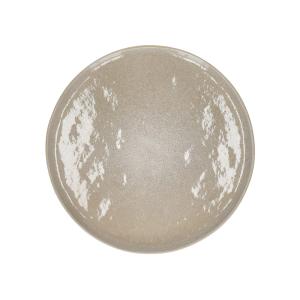 Plato llano de gres blanco