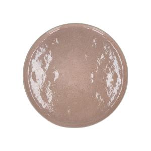 Plato llano de gres rosa