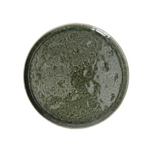 Plato llano de gres verde oscuro