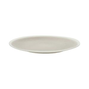Plato llano de porcelana beige oscuro