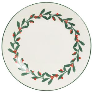 Plato llano navideño de porcelana
