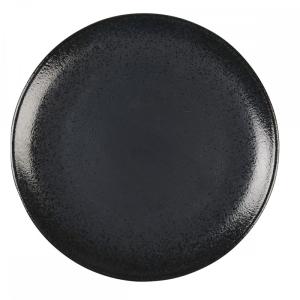 Plato llano negro con destellos 27cm