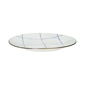 Plato llano porcelana azul