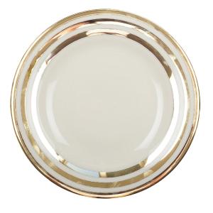 Plato llano triple línea oro 27cm