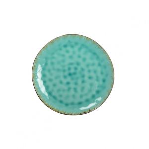 Plato llano verde - lote de 6