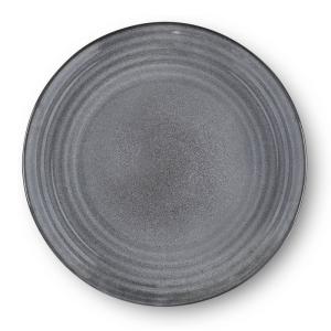 Plato llano (x6) gres gris oscuro