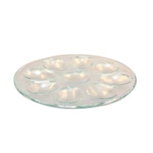 Plato para huevos de vidrio 22.5x22.5x2cm