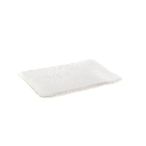 Plato para pastel con borde dorado 23x14.5x2.5cm