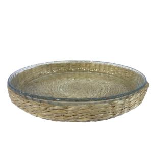 Plato para tarta en ratán 30.5x30.5x3.5cm