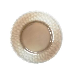 Plato plano dorado con bordes finamente texturizados 27cm