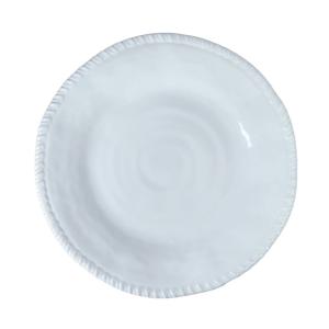Plato plano en melamina blanca con borde de cuerda 28x28x2.…