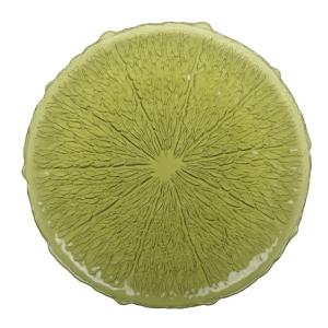 Plato plano verde 28cm - limón