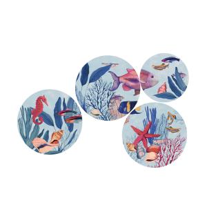 Platos decorativos de pared male' - set 4 pzs, en porcelana…