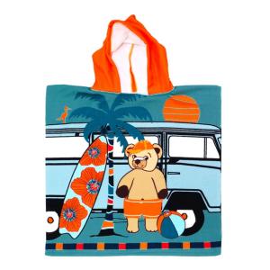 Poncho de baño de microfibra surfista" 60x120cm 250 g/m² az…
