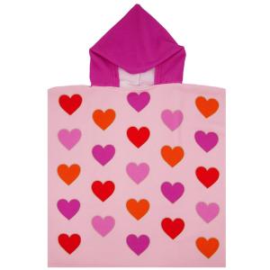 Poncho de microfibra niño cœurs" rosa"