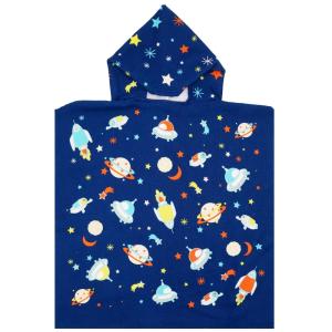Poncho de microfibra niño galaxy" multicolor"