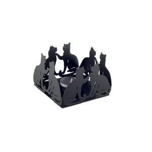 Portavela gato negro 10x10x7cm