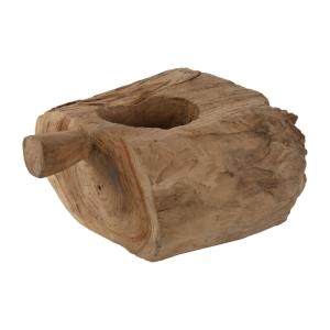 Portavela teca 30x25x15 antiguo surtido con asa