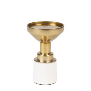 Portavelas aluminio blanco