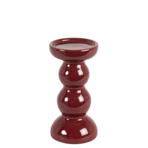 Portavelas de cerámica roja Alt 19 cm